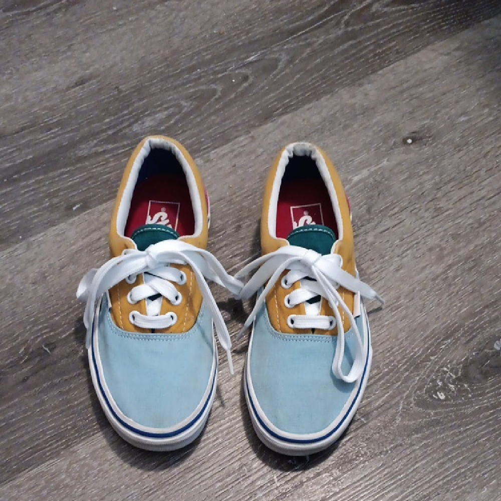 Vans Multi-Tone Blue, Mustard,Pink,Green Sneakers